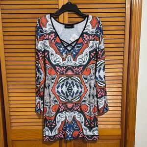 MINKPINK Multicolor Paisley Long Sleeve Dress